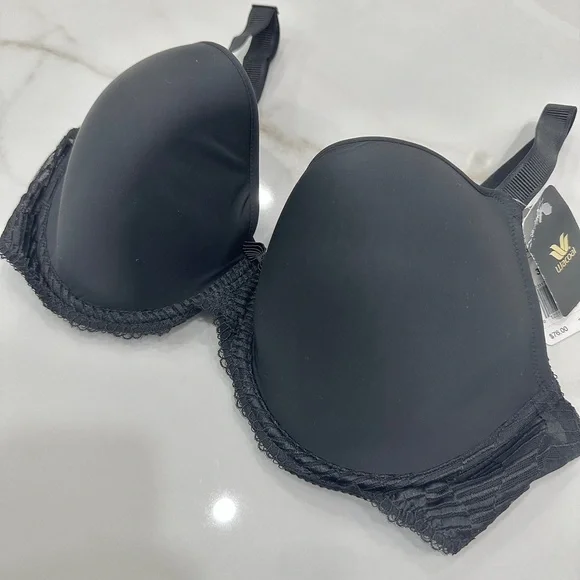 Wacoal 853117 La Femme T-Shirt Elegant Black Lace Trim Bra - Picture 3 of 8